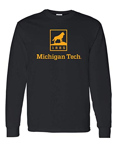 Michigan Tech Huskies 1885 One Color Long Sleeve - Black