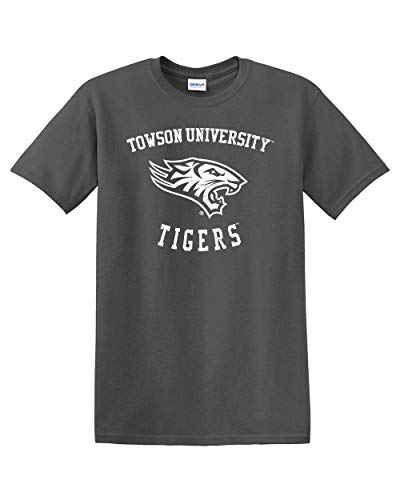 Towson Tigers Distressed One Color T-Shirt - Charcoal