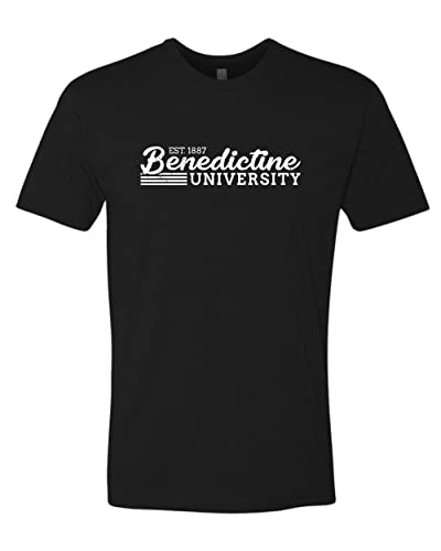Vintage Benedictine University Soft Exclusive T-Shirt - Black