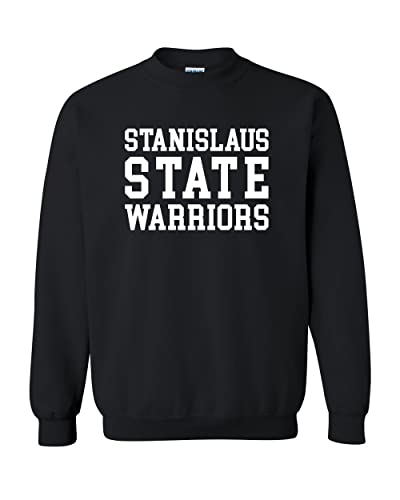 Stanislaus State Block Crewneck Sweatshirt - Black
