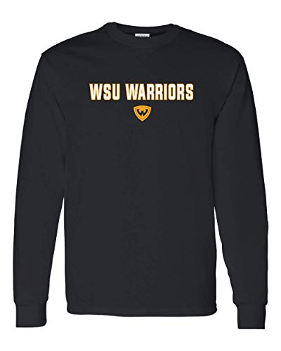 WSU Warriors Two Color Long Sleeve - Black