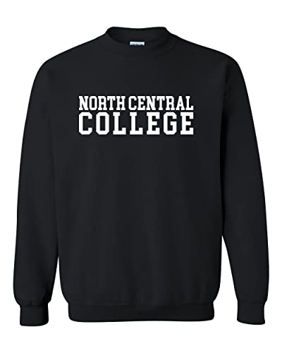 North Central College Block Crewneck Sweatshirt - Black