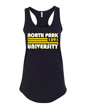 Load image into Gallery viewer, Retro North Park University Ladies Tank Top - Black
