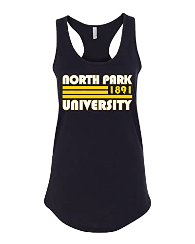 Retro North Park University Ladies Tank Top - Black