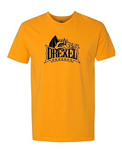 Drexel University Full Logo 1 Color T-Shirt - Gold