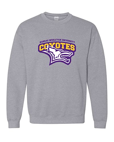 Kansas Wesleyan University Crewneck Sweatshirt - Sport Grey
