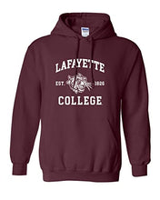 Load image into Gallery viewer, Lafayette College Est 1826 Hooded Sweatshirt - Maroon
