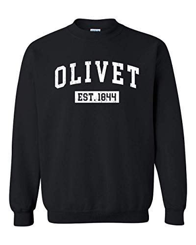 Olivet College Vintage Established 1844 Crewneck Sweatshirt - Black