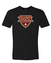 Load image into Gallery viewer, Iona University Full Color Logo Soft Exclusive T-Shirt - Black
