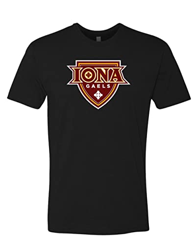 Iona University Full Color Logo Soft Exclusive T-Shirt - Black