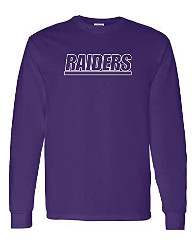 University of Mount Union Raiders Block Text Long Sleeve Shirt - Purple