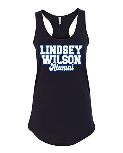 Lindsey Wilson College Alumni Ladies Tank Top - Black