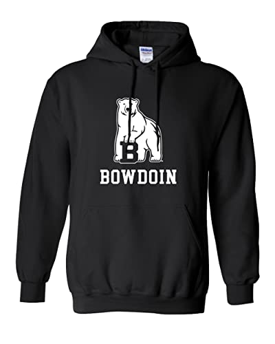 Bowdoin College Polar Bear B Hooded Sweatshirt - Black
