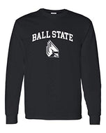 Ball State Block Letters with Student Logo Long Sleeve - Black