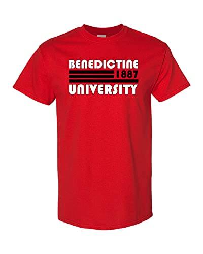 Retro Benedictine University T-Shirt - Red