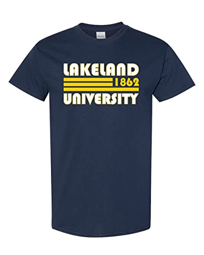Retro Lakeland University T-Shirt - Navy
