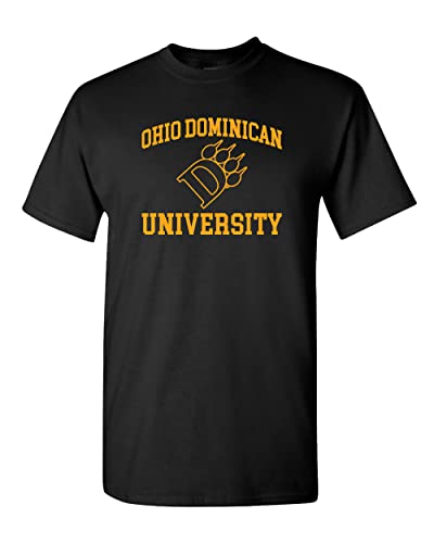 Ohio Dominican Stacked D Logo 1 Color T-Shirt - Black