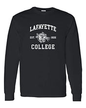 Load image into Gallery viewer, Lafayette College Est 1826 Long Sleeve T-Shirt - Black
