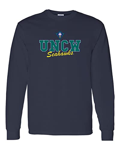 UNCW Seahawks Logo Pride Long Sleeve T-Shirt - Navy