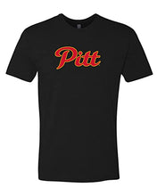 Load image into Gallery viewer, Grey Pittsburg State Pitt Logo Soft Exclusive T-Shirt - Black
