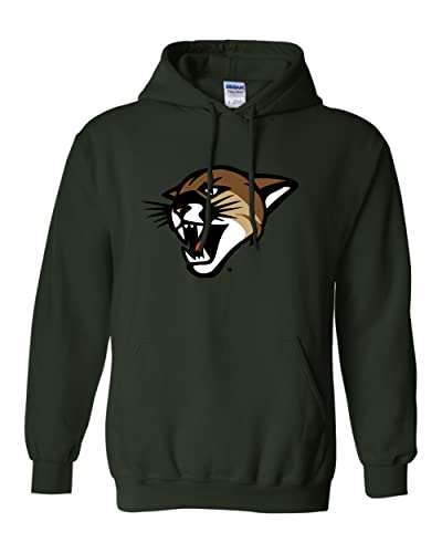 University of Vermont Catamount Head Hooded Sweatshirt - Forest Green