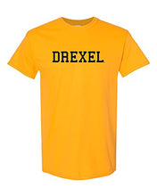 Load image into Gallery viewer, Drexel University Drexel Navy Text T-Shirt - Gold
