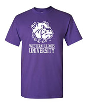 Load image into Gallery viewer, Western Illinois Leatherneck Mascot T-Shirt - Purple
