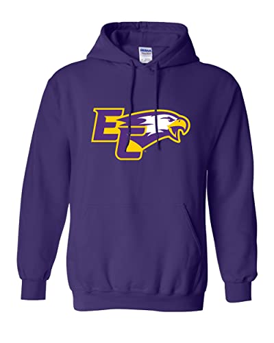 Elmira College EC Mascot Hooded Sweatshirt - Purple
