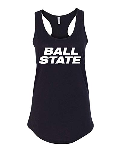 Ball State University Block Letters One Color Tank Top - Black