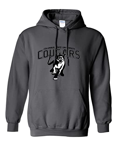 Columbus State University Cougars Grey Hooded Sweatshirt - Charcoal