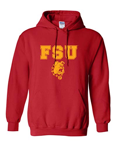 Ferris State University FSU One Color Hooded Sweatshirt - Red