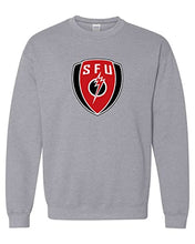 Load image into Gallery viewer, Saint Francis SFU Shield Crewneck Sweatshirt - Sport Grey
