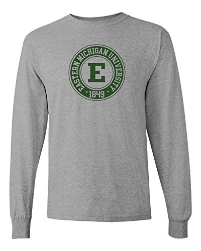 Eastern Michigan University Circle One Color Long Sleeve - Sport Grey