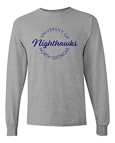 University of North Georgia Circular 1 Color Long Sleeve T-Shirt - Sport Grey