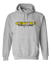 Load image into Gallery viewer, Centre College Text Stacked Hooded Sweatshirt - Sport Grey
