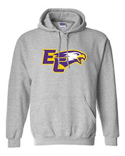 Load image into Gallery viewer, Elmira College EC Mascot Hooded Sweatshirt - Sport Grey
