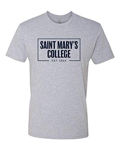 Saint Mary's College Navy Established 1844 T-Shirt - Heather Gray