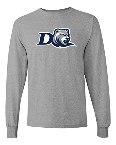 Drew University Primary Logo Long Sleeve Shirt - Sport Grey