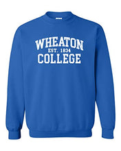 Load image into Gallery viewer, Vintage Wheaton College Crewneck Sweatshirt - Royal
