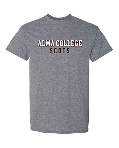 Alma College Scots Two Color T-Shirt - Graphite Heather