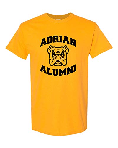 Adrian College Alumni Stacked Black Logo T-Shirt - Gold