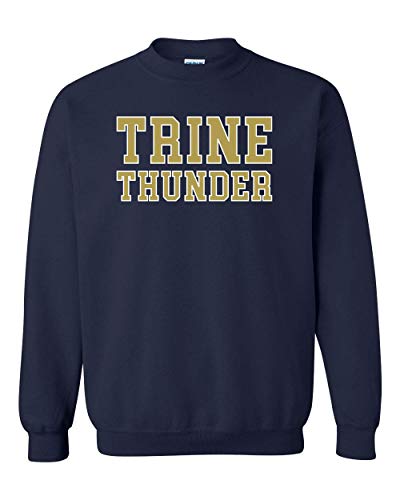 Trine University 2 Color Thunder Crewneck Sweatshirt - Navy