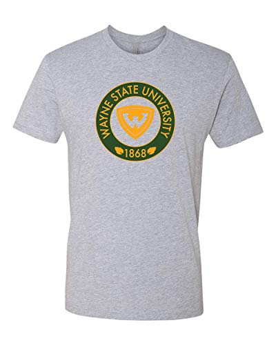 Wayne State University Two Color Circle Exclusive Soft Shirt - Heather Gray