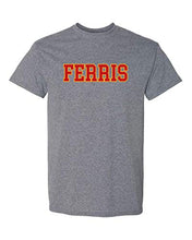 Load image into Gallery viewer, Ferris Block Letters Two Color T-Shirt - Graphite Heather

