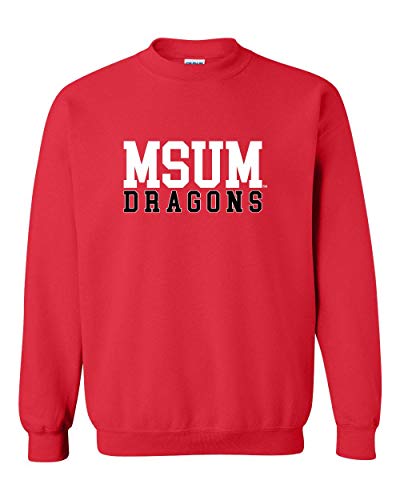 Minnesota State Moorhead Dragons Crewneck Sweatshirt - Red