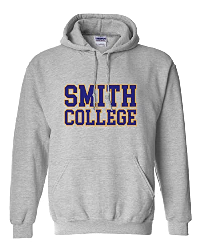 Smith College Block Letters Hooded Sweatshirt - Sport Grey