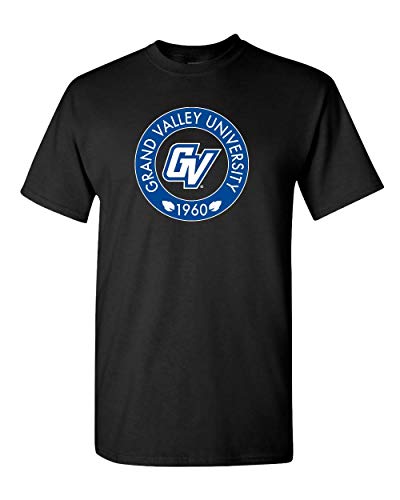 Grand Valley State University Circle Two Color T-Shirt - Black