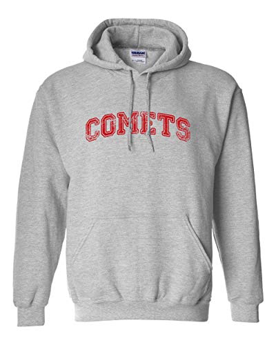 Premium Olivet Comets Red Ink Hooded Sweatshirt - Sport Grey