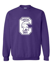 Load image into Gallery viewer, Capital University C Crusaders Crewneck Sweatshirt - Purple
