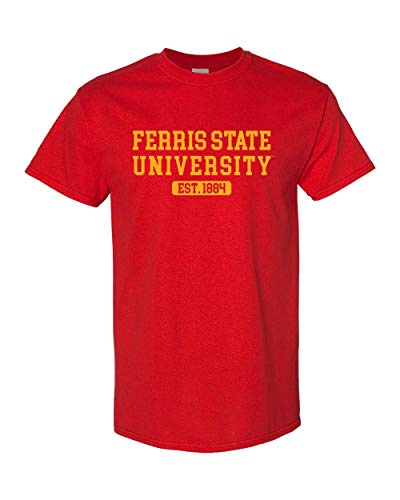 Ferris State University EST One Color T-Shirt - Red